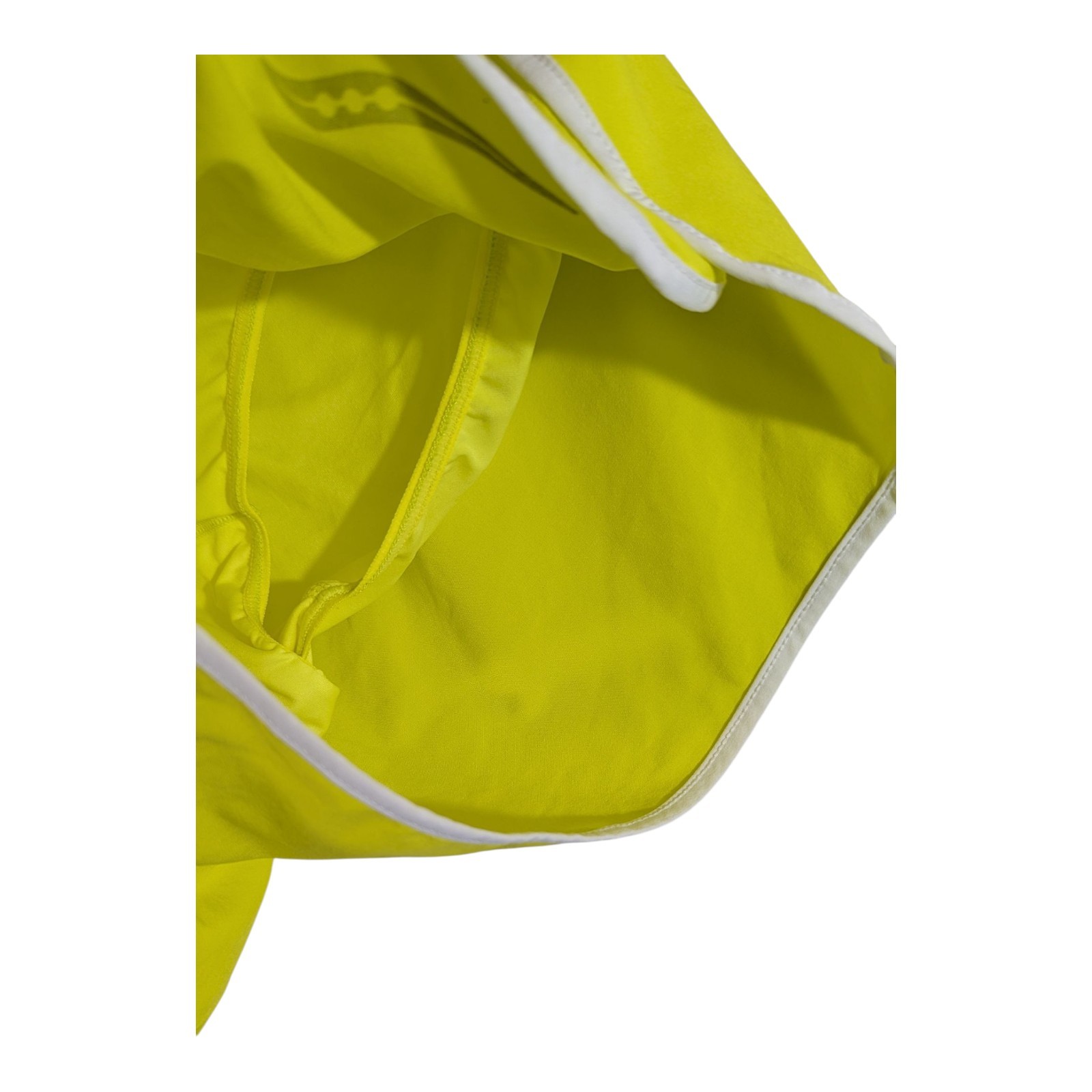 Yellow Lined Running Shorts Womens Saucony Outpace Short Inseam Run Workout XXS thumbnail 7