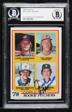 BAS 1978 Topps Rookie Pitchers Larry Andersen Tim Jones BGS Authentic HOF ow6