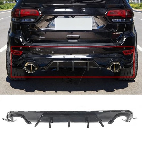 Gloss Black Shark Fin Rear Bumper Diffuser for 2014-2021 Jeep Grand Cherokee SRT