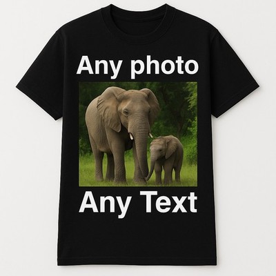 Gestalten Sie Ihr individuelles T-Shirt | Bild, Name, Logo oder Text hinzufügen | einzigartiges Geschenk