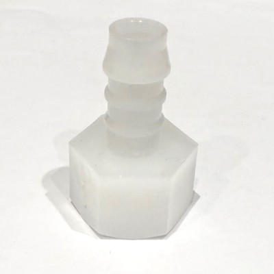 PVDF SCHLAUCH ENDSTÜCK WIDERHAKEN X WEIBLICH BSP - 6mm x 1/4 BSP - hohe Temperaturen