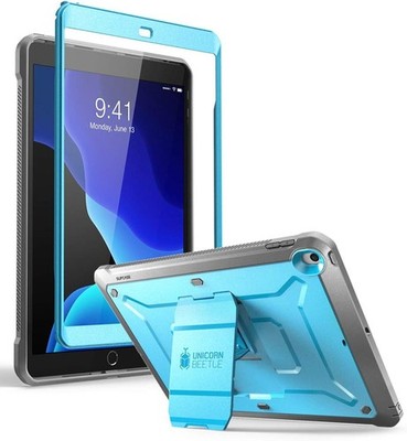 SUPCASE Hülle für iPad 10.2 Zoll 2019 Integrierter Displayschutz Blau