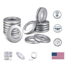 16 Pack Polished Silver Curtain Grommets - Inner Diameter 1-9/16" Silencer Rings