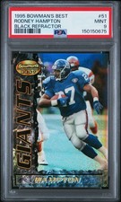 1995 BOWMAN'S BEST BLACK REFRACTOR #51 RODNEY HAMPTON PSA 9