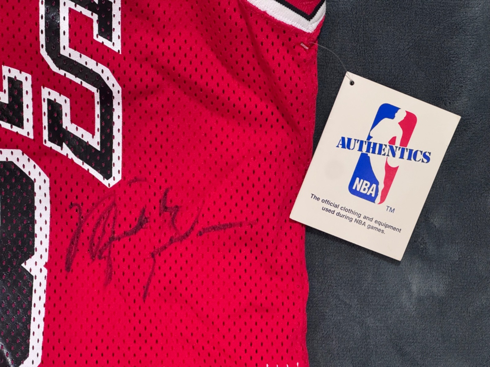 Michael Jordan Vintage 1980's Champion Bulls Jersey w/ Tags Signed Auto PSA BAS view 9