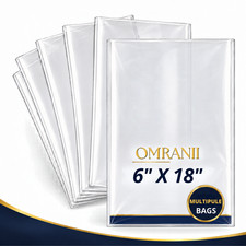 1.5Mil Clear Flat Poly Bag, 6" X 18" Multiple Bags | Flexible & Durable Bags