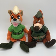 Robin Hood  Little John stuffed animals The Disney Store Bean Bag Plush 8"