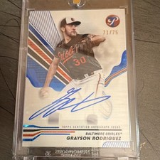 Topps Pristine 2024 Grayson Rodriguez Blue Pulsar Auto /75 #PA-GR Orioles