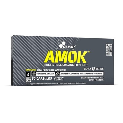 OLIMP AMOK - 60-120 Caps - Concentration Training Motivation Endurance Strength