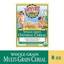 Infant Baby Cereal, Earth's Best, Organic Whole Grain Oatmeal Cereal, 8 Oz Box