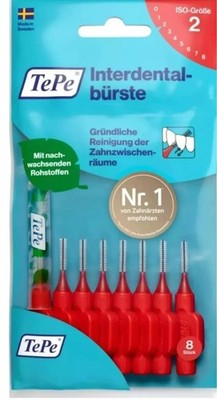 80 TePe Interdentalbürsten Grüße 2 .10x 8-er Pack