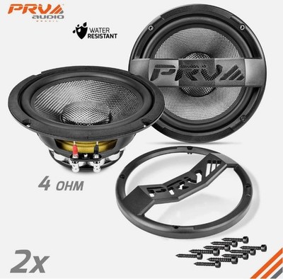 PRV AUDIO 8MR500CF-NDY-4 CARBON FIBER 8  NEODYMIUM MIDRANGE SPEAKERS 4Ω (PAIR)