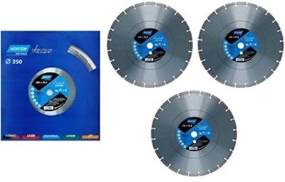 3 x Norton VULCAN UNI 350X25,4 350mm Diamantscheibe  Trennscheibe (70184643394)