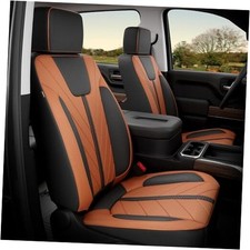 for Silverado Breathable Leather Full Set Seat 2019-2024 Full Set BlackBrown