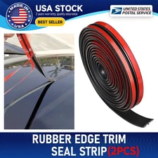 6M Car Door Edge Trim Guard Molding Rubber Seal Strip Scratch Protector Black