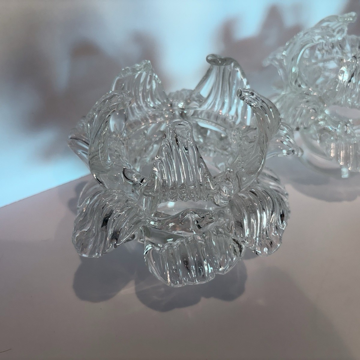 Vianne Clear Blossom Glass Shade Hand Blown In France 2.25 