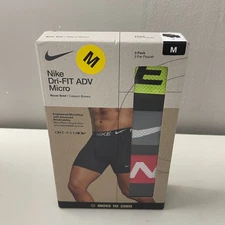 Nike Boxer Brief Underwear Mens Medium Dri-Fit ADV Microfiber Stretch 3 Pack