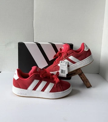 adidas Grand Court Alpha 00s Red Suede White JR3142 Women’s Size 9.5 New - Image 1 of 4