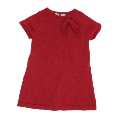 H&M, Kleid, Größe: 92, Rot, Baumwolle/Polyester, Einfarbig, Mädchen #Vat