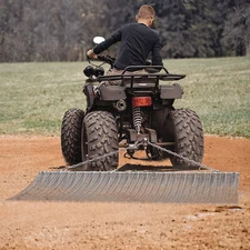 6' x 3' Robust Zinc & Steel Mesh Drag Mat for Field Leveling on ATV &UTV Terrain