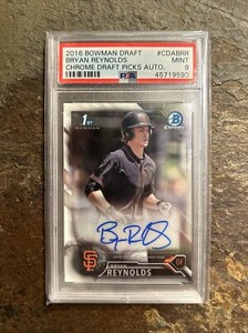 2016 Bowman Draft Chrome Draft Picks Auto Bryan Reynolds RC PSA 9 Pirates HOT!