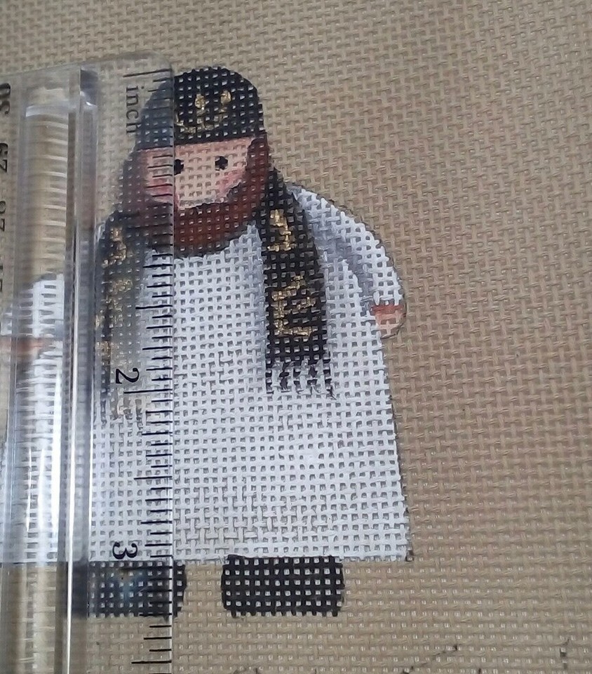 Sandy Jenkins needlepoint handpainted canvas Mini Jewish Hebrew Priest