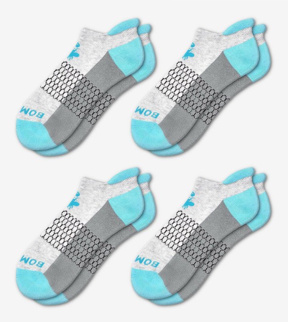 4Pack Bombas Men's Ankle Socks Ocean BlueGray Size Medium NWT eBay