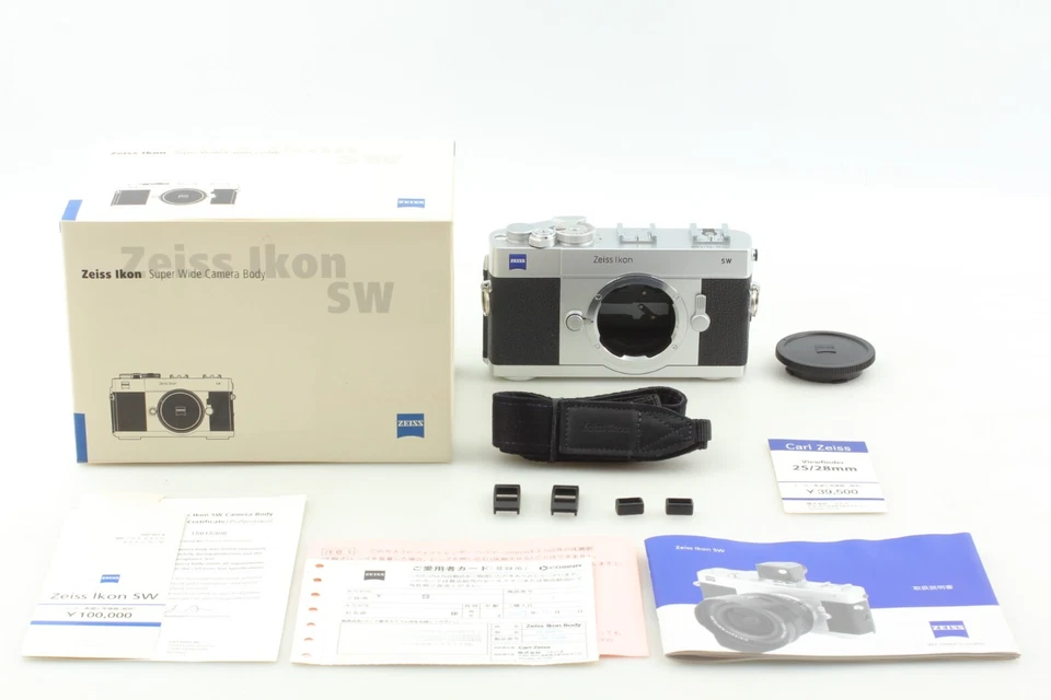 【CASI SIN USAR en CAJA. 】 Cuerpo de cámara súper ancho Zeiss Ikon SW plateado de Japón Foto 2 de 4