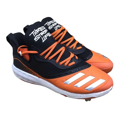 New Adidas Icon V Boost Baseball Cleats Black Orange G28242 Men's Size 14