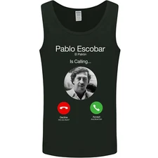Pablo Escobar El Patron Is Calling Mens Vest Tank Top