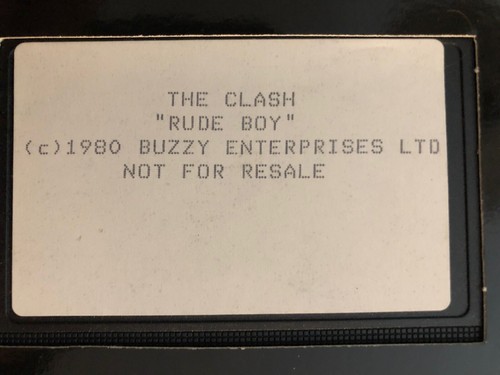 The Clash Rude Boy VHS ADVANCE PROMO EDTION 1980 SMV Buzzy Enterprises Ltd. - Picture 2 of 6