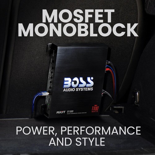 Boss R1100m Monoblock Car Amplifier - 1100W, 2-4 Ohm Stability, Remote Control - Picture 5 of 8