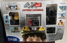 ExploreOne 4K Wi-Fi Action Camera w other accessories,  MISSING SD Memory Card
