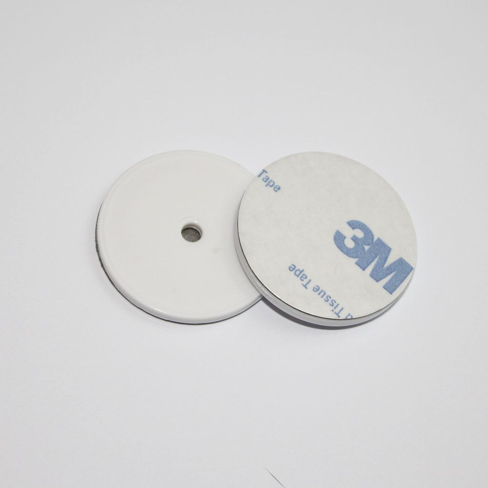 10 WHITE 30mm ANTI METAL NFC Tags Token NTAG213 Waterproof Android Windows  HTC