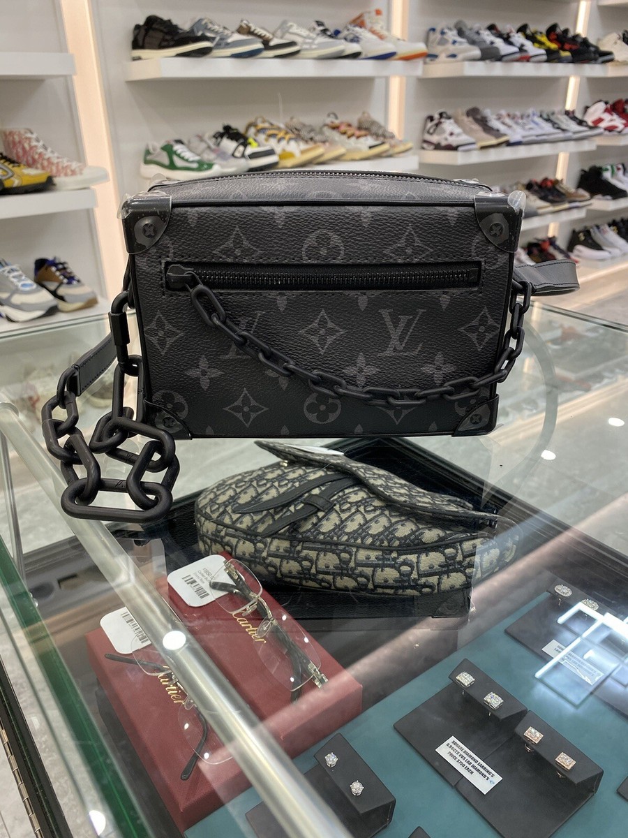 Louis Vuitton Soft Trunk Mini Shoulder Bag Black Canvas