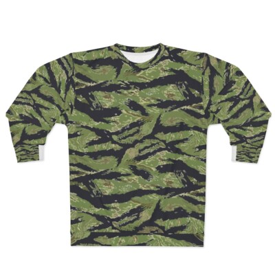 Unisex Sweatshirt Military Tiger Stripe Jungle Camouflage