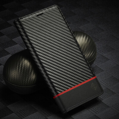 For Samsung A12 A22 A32 A51 A52 A72 Carbon Fibre Wallet Case Leather Flip Cover