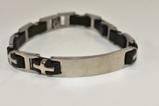 PERSONALIZED ID MEN STAINLESS STEEL ENGRAVED BRACELET