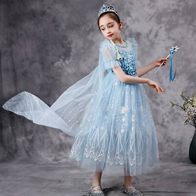 frozen elsa dress with long cape Disney Frozen 2 Princess Elsa Travel Dress