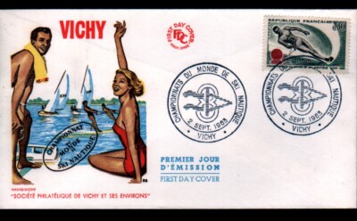 VICHY (03) Poststempel ''NAUTISCHE SKI WELTMEISTERSCHAFT'' 1963