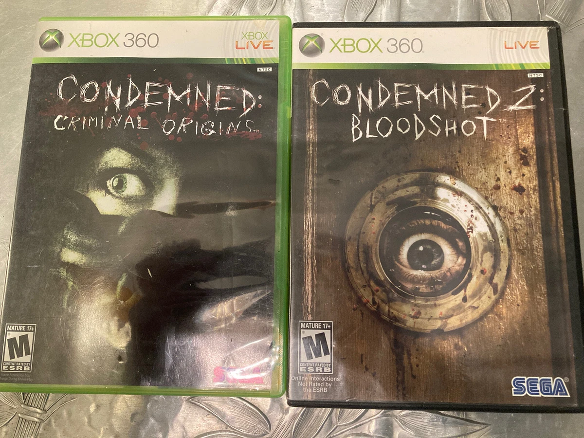 Condemned Criminal Origins cib Condemned 2 XBox360 Lot