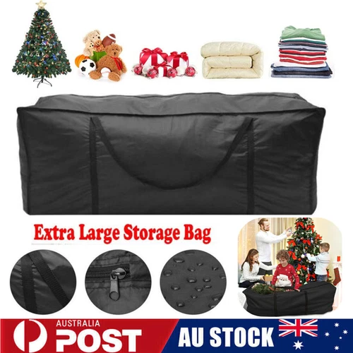 Waterproof Christmas Xmas Tree Storage Bag Extra Large Cushion Bag Black - Picture 1 of 16