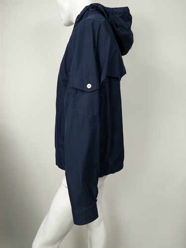 POLO RALPH LAUREN Navy Blue Cotton Poplin Hooded Zip Front Jacket sz XL - Bild 3 von 4