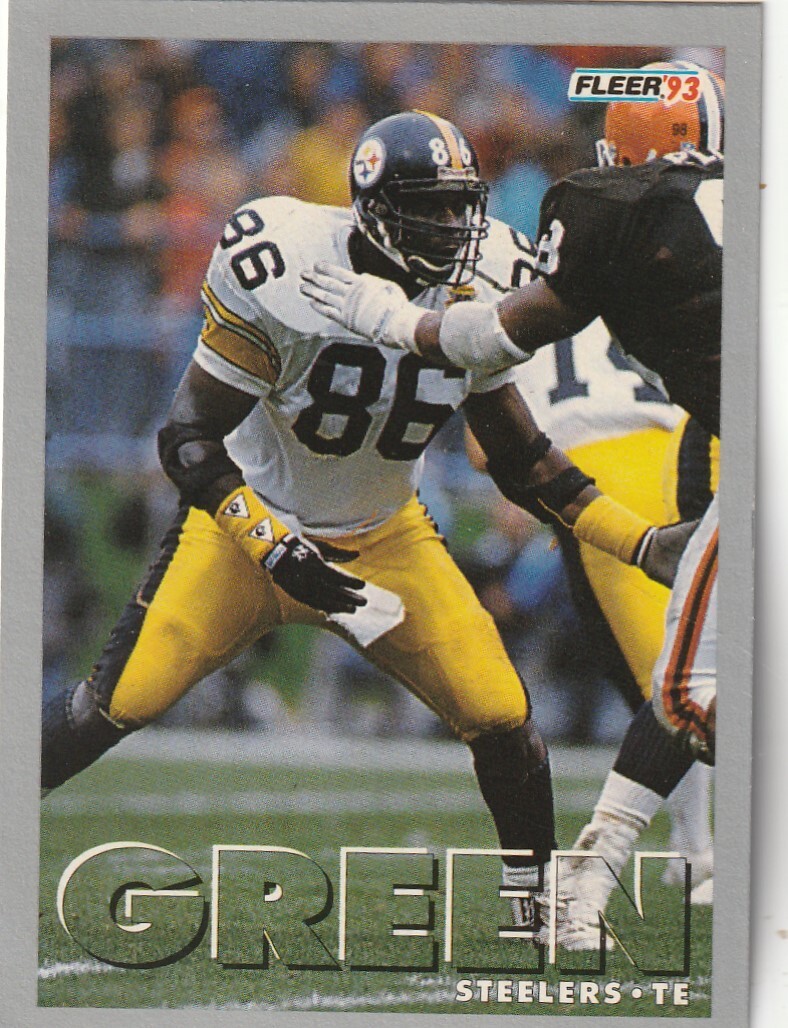 FREE SHIPPING-MINT-1993 Fleer Football Card #83 Eric Green STEELERS