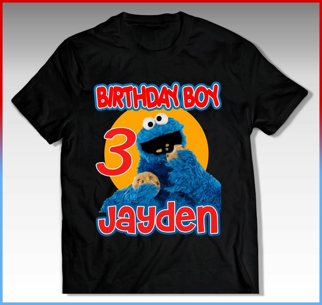 cookie monster birthday shirt