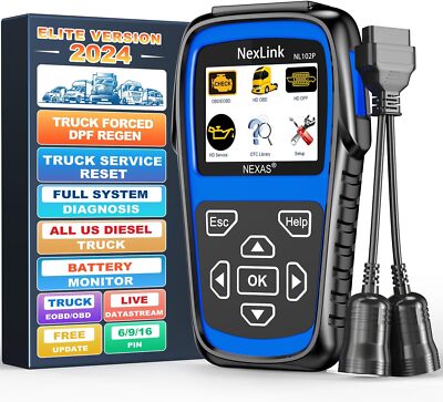 NEXAS NL102 Plus Full Systems Heavy Duty Truck Scan Tool Force DPF Regen HD OBD