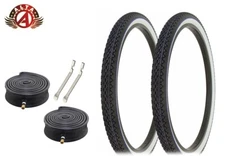 ALTA BICYCLE WIRE BEAD TIRES 26 x 2.125 BLUE LINE HEAVY DUTY DIAMOND 6pc SET.