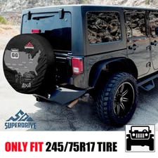 245/75R17 Wheel Spare Tire Cover HeavyDuty Protection Against Sun Rain Corrosion