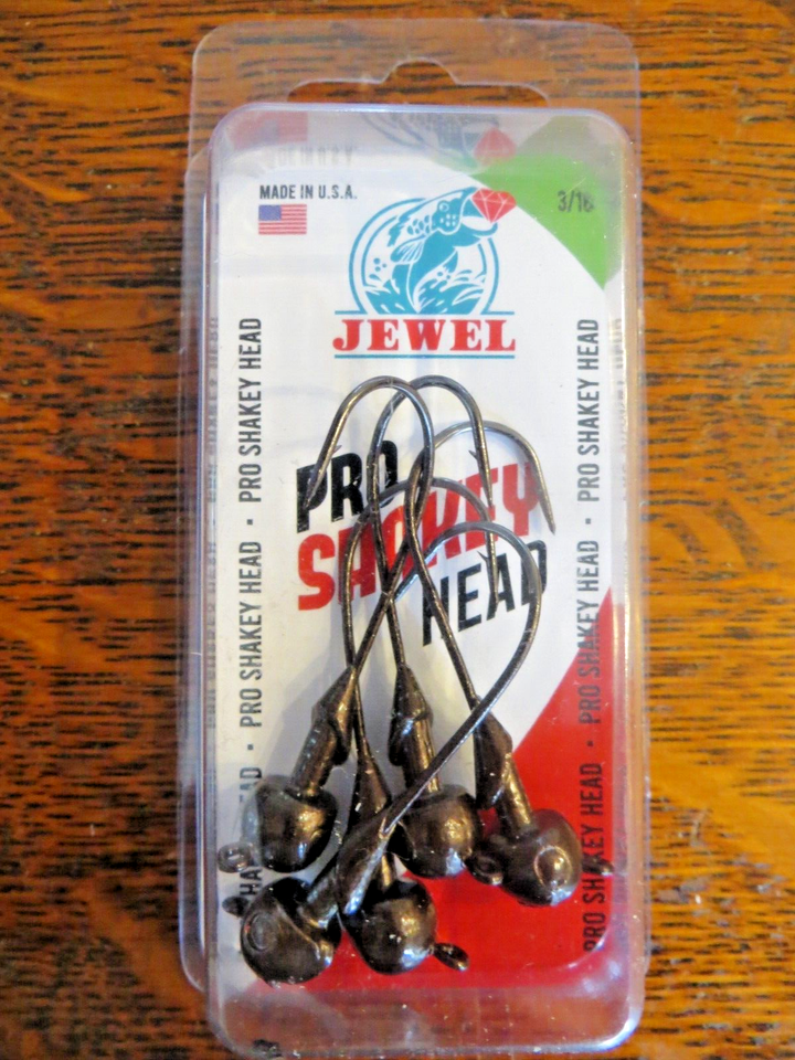 2 PACKAGES JEWEL BAIT COMPANY 3/16 OUNCE PRO SHAKEY HEAD JIGS 5 PER