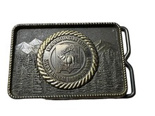 Vtg NRA Whittington Center 2nd Annual Trophy Elk Hunt Vintage Belt Buckle